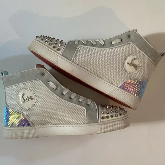 Christian Louboutin Lou Spikes Orlato Flat High Top Sneaker Mens US 10/EU 43